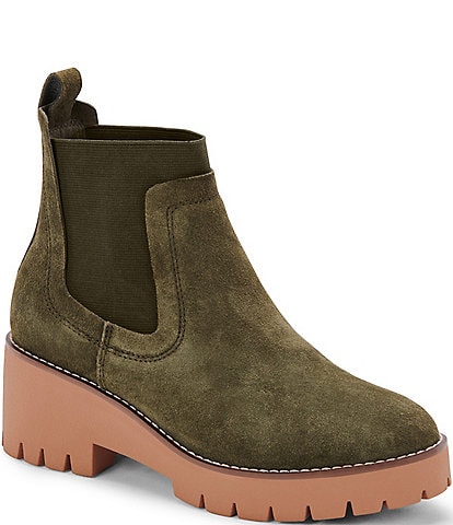 Blondo Dyme Waterproof Suede Lug Sole Booties