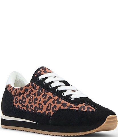 Blondo Ersula Leopard Nylon and Suede Waterproof Sneakers