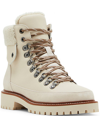 Blondo Natasia Waterproof Leather and Suede Lugged Hiker Booties