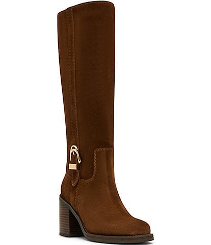 Blondo Nicky Waterproof Suede Buckle Detail Tall Boots
