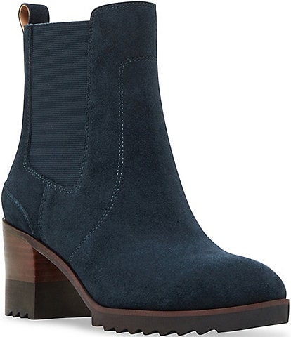 Blondo Rai Waterproof Suede Block Heel Chelsea Booties