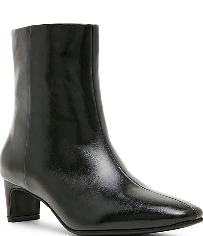 Blondo Serra Waterproof Leather Slim Block Heel Booties