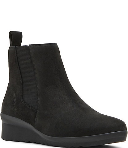 Blondo Shaya Waterproof Nubuck Suede Wedge Chelsea Booties