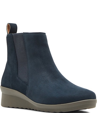 Blondo Shaya Waterproof Nubuck Suede Wedge Chelsea Booties