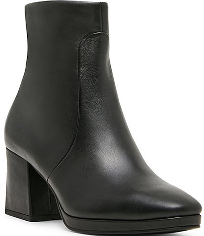 Blondo Shyna Waterproof Leather Block Heel Booties