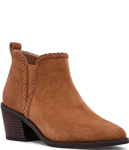 Blondo Temple Waterproof Suede Braid Detail Booties