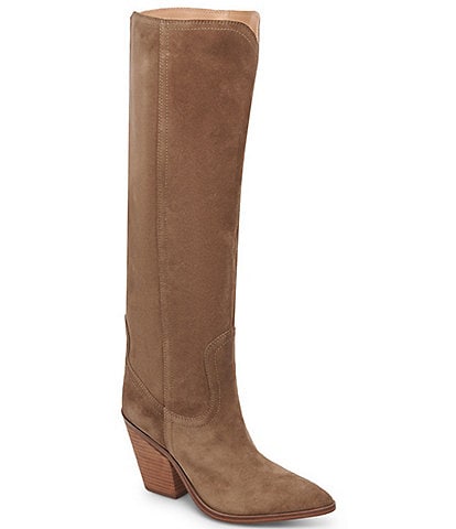 Blondo Wrangle Waterproof Suede Tall Western Inspired Boots
