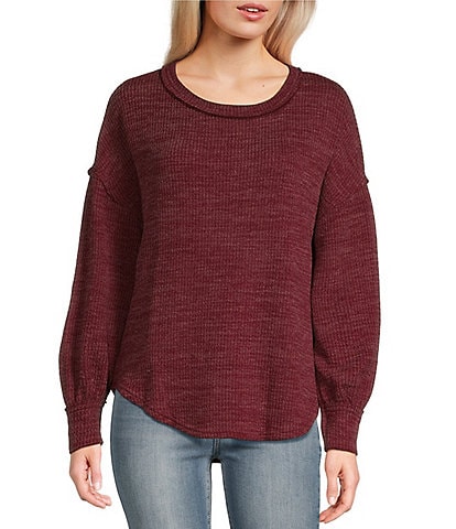 Blu Pepper Long Sleeve Crew Neck Pullover Top