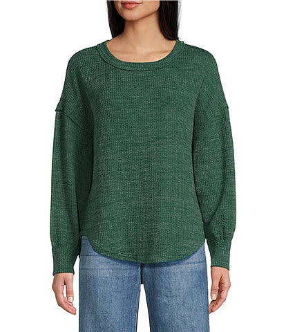 Blu Pepper Long Sleeve Crew Neck Pullover Top