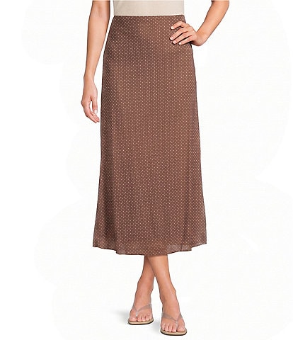 Blu Pepper Mesh Leopard Printed Midi Skirt