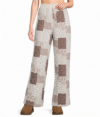 Blu Pepper Multi Floral Patchwork Quilted Lounge Coordinating Pants