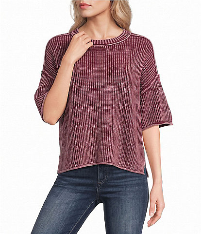 Blu Pepper Washed Drop Shoulder Sweater