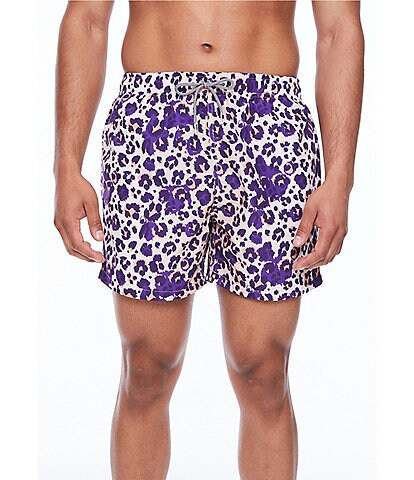 Boardies Cheetah Mid Length 4.5#double; Inseam Swim Shorts