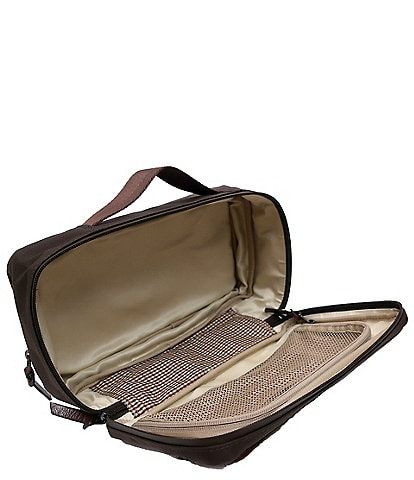 BOCONI Garth Expandable Full Grain Leather Travel Kit