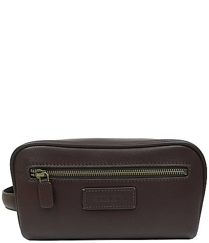 BOCONI Michael Men's Full Grain Leather Dopp Kit Handcrafted Travel Kit