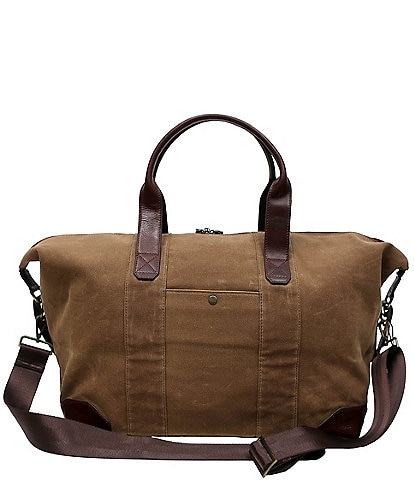 BOCONI Sloan Waxed Canvas and Pull-up Leather 18" Duffel Bag