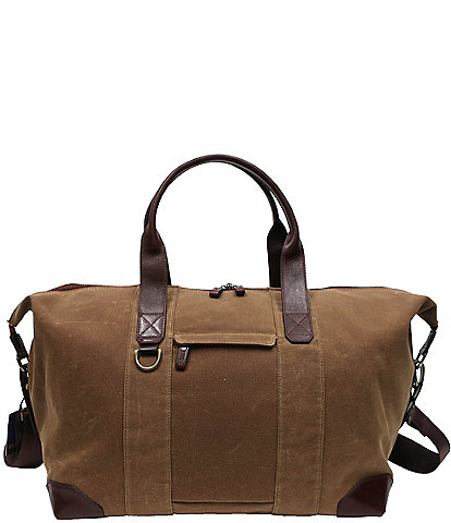 BOCONI Sloan Waxed Canvas Pull-up Leather Duffel Bag, 18#double;
