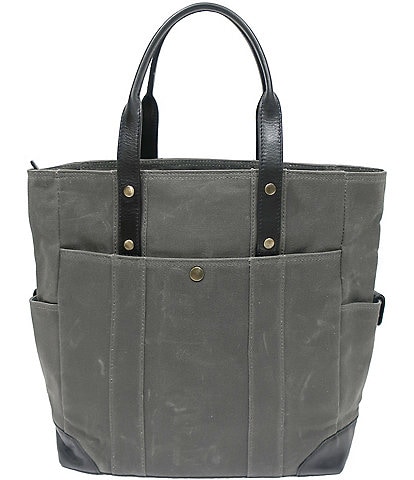BOCONI Sloan Waxed Canvas and Pull-up Leather Tote Bag