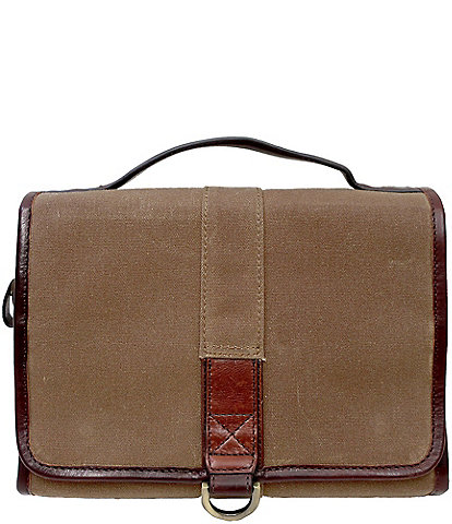BOCONI Sloan Waxed Canvas Hanging Travel Kit