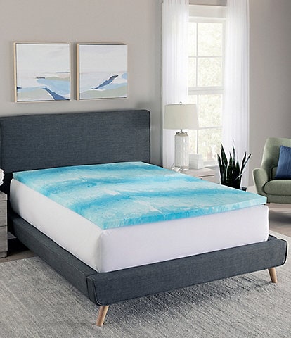 BodiPEDIC 2-Inch Cooling Gel Swirl Memory Foam Mattress Bed Topper