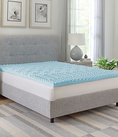 BodiPEDIC 2-Inch Gel-Infused Zoned Convoluted Memory Foam Mattress Bed Topper