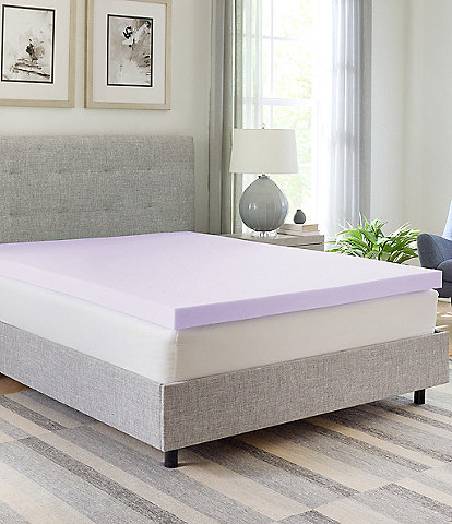 BodiPEDIC 3-Inch Lavender Infused Memory Foam Mattress Bed Topper