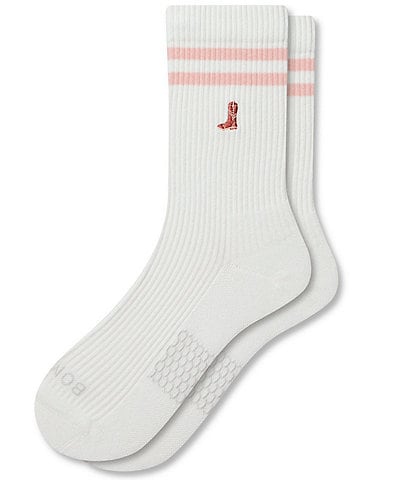 Bombas Cowboy Boots Embroidered Half Calf Socks