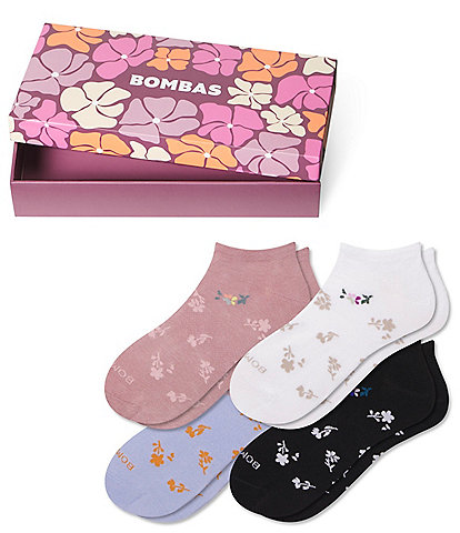 Bombas Ditsy Floral Ankle Socks, 4 Pack