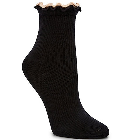 Bombas Double Ruffle Quarter Socks