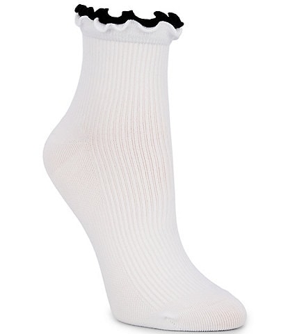 Bombas Double Ruffle Quarter Socks