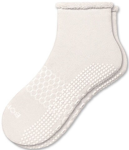 Bombas Heather Merino Blend Roll Top Gripper Quarter Socks