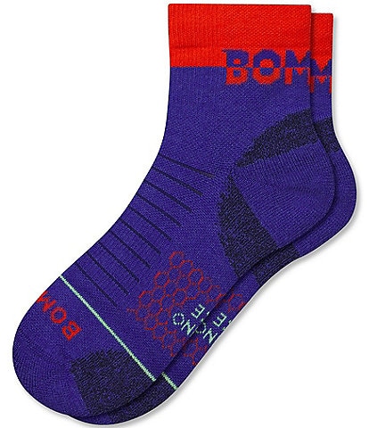 Bombas Logo Merino Wool Blend Hiking Quarter Socks