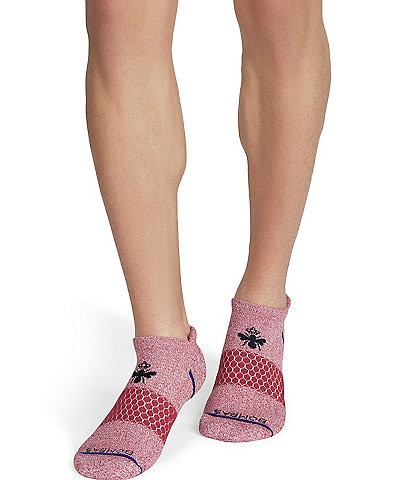 Bombas Marled Border-Stripe Airflow Ankle Socks