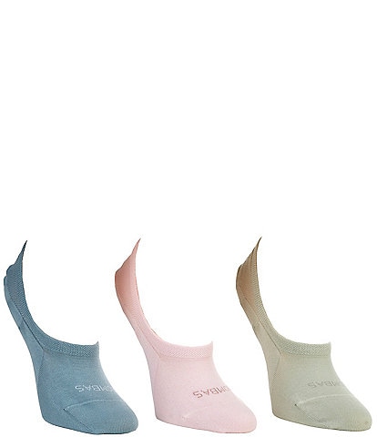 Bombas Solid Lightweight No Show Socks, 3 Pack