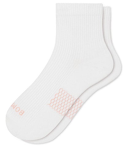 Bombas Solid Modern Rib Quarter Socks