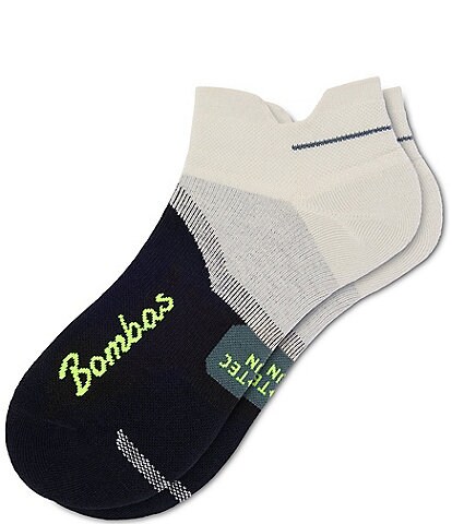 Bombas Solid Stripe Arch Color Blocked Running Ankle Socks