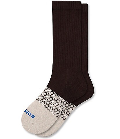 Bombas Solid With Heathered Toe Block Calf Socks