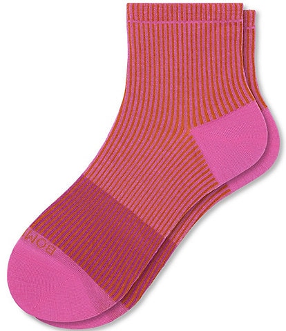 Bombas Vertical Stripe Lightweight Quarter Socks