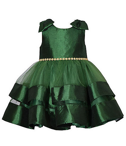 Bonnie Jean Baby Girls 3-24 Months Sleeveless Iridescent Taffeta Fit-And-Flare Dress