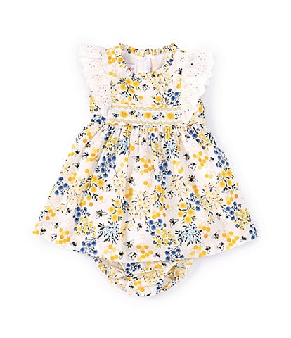 Bonnie Jean Baby Girls Newborn-24 Month Sleeveless Smock Bee Print Dress