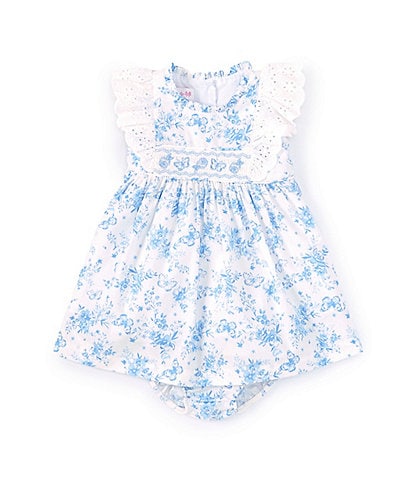 Bonnie Jean Baby Girls Newborn-24 Month Sleeveless Toile Embroidered Dress