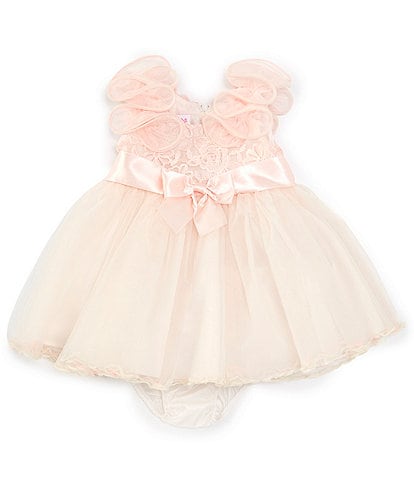 Bonnie Jean Baby Girls Newborn-24 Months Sleeveless Sparkle Embroidery Ballerina Dress