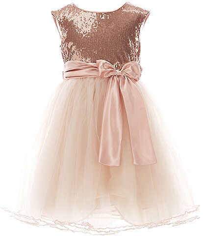 Bonnie Jean Big Girls 7-16 Cap-Sleeve Sequin-Bodice/Mesh-Skirted Ballerina Dress