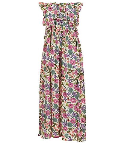 Bonnie Jean Big Girls 7-16 Floral Print Flutter Sleeve Maxi Dress