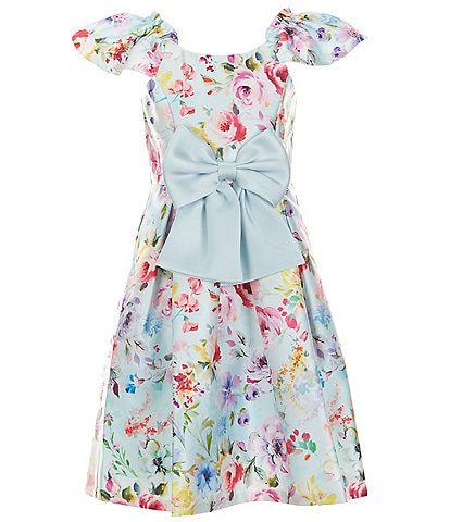 Bonnie Jean Big Girls 7-16 Flutter Sleeve Floral-Print Fit & Flare Dress