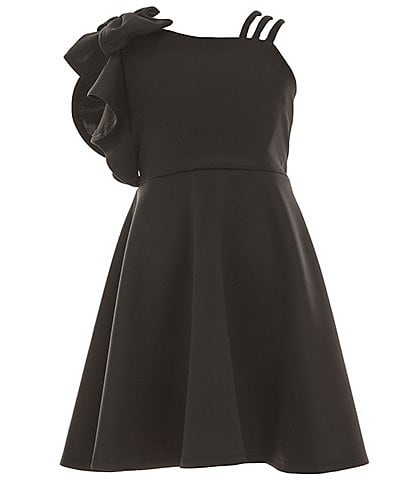 Bonnie Jean Big Girls 7-16 One-Shoulder Bow-Accented Fit & Flare Dress