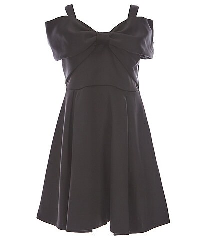 Bonnie Jean Big Girls 7-16 Sleeveless Bow-Accented Knit Fit-And-Flare Dress