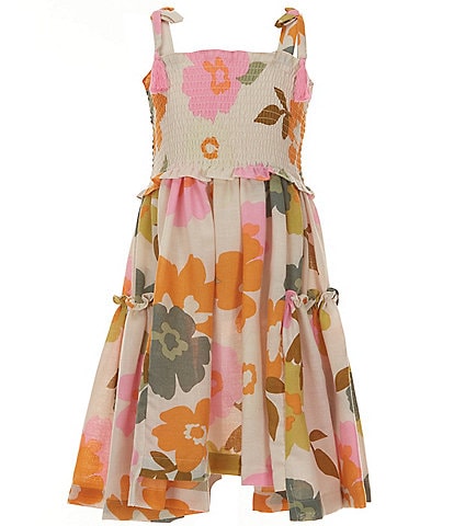 Bonnie Jean Big Girls 7-16 Sleeveless Floral-Printed Fit-And-Flare Dress