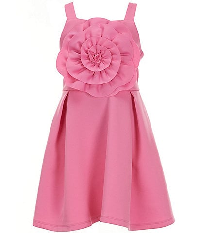 Bonnie Jean Big Girls 7-16 Sleeveless Sculpted-Flower Fit-And-Flare Dress