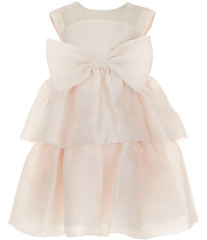 Bonnie Jean Little Girls 2T-6X Cap Sleeve Shimmer Organza Bow Dress